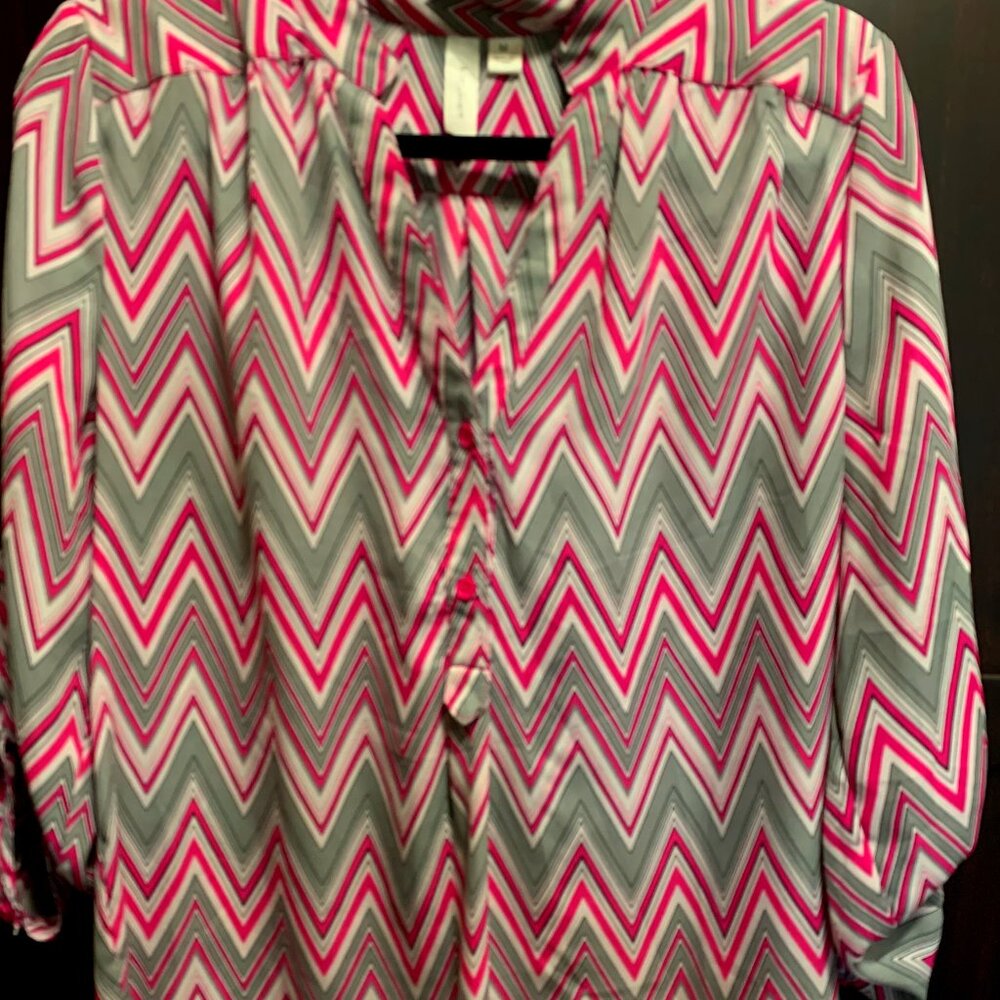 Pink and Gray Blouse